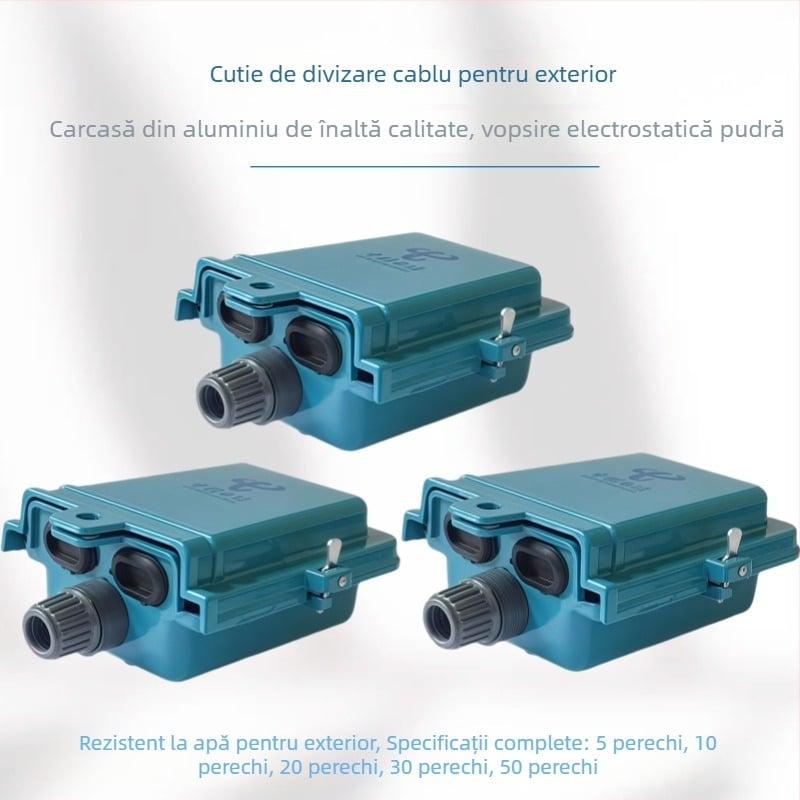 Cutie de distribuție pentru cabluri telecom pentru linii telefonice (5–50 perechi), impermeabilă