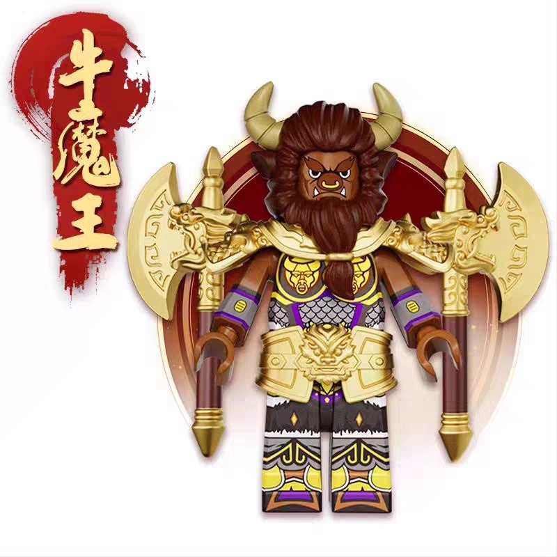 Set de figurițe mini-construit Monkey King și Guanyin, plastic ABS, până la 38 piese, pentru vârsta 7–14