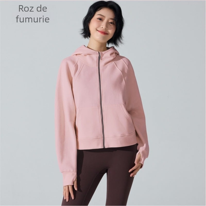 Hanorac damă cu fermoar, croială lejeră, lungime până la talie, țesătură din amestec de bumbac, păstrează căldura