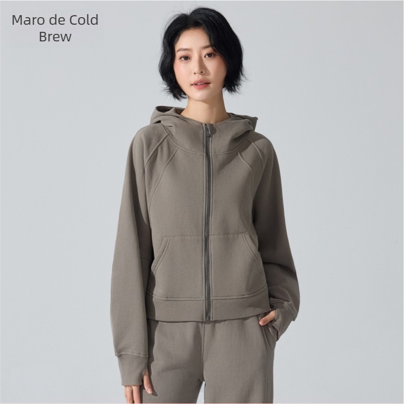 Hanorac damă cu fermoar, croială lejeră, lungime până la talie, țesătură din amestec de bumbac, păstrează căldura