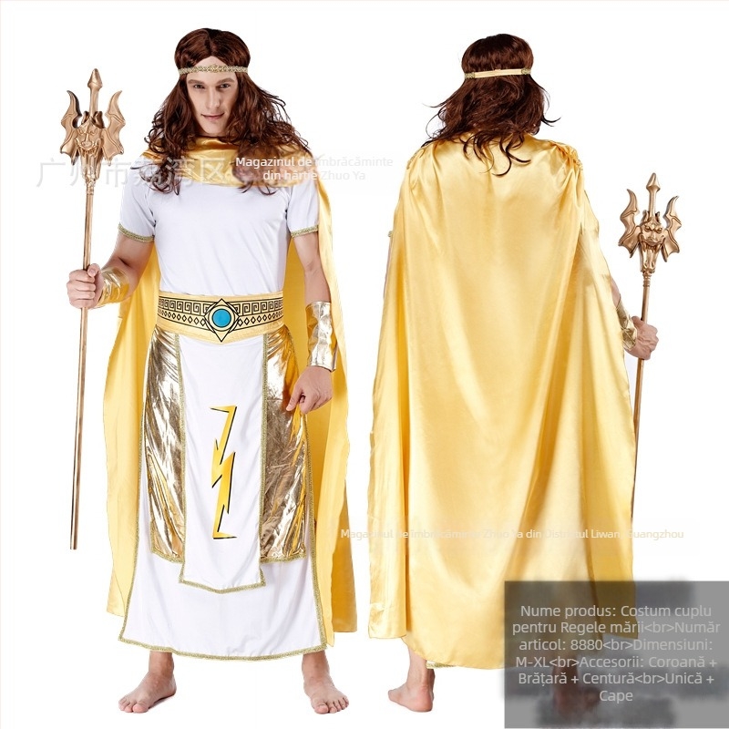 Rochie de dans latino cu inspirație Cleopatra, zeița egipteană — din Lycra, cu Spandex; potrivită pentru vârsta 25–29