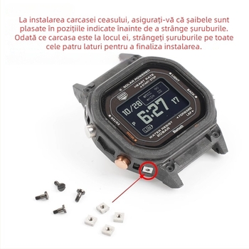 Hendry Casio seria DW-H5600 pătrat mic, carcasă și curea din oțel inoxidabil modificate