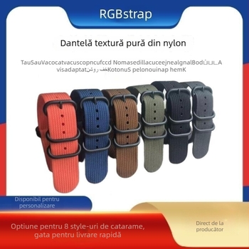 Curea de ceas din pânză cu cataramă ovală și finisaj placare în vid – RGBstrap