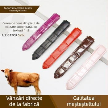 Brățară de ceas Ballon Bleu – piele naturală superioară, unisex, piele de vițel moale, stil minimalist, versatil