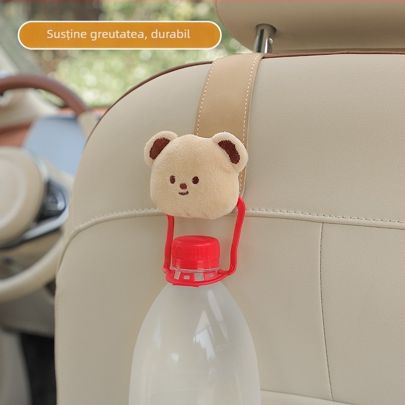 Cârlig pentru mașină pentru spătarul scaunului — piele, stil desen animat, decor interior