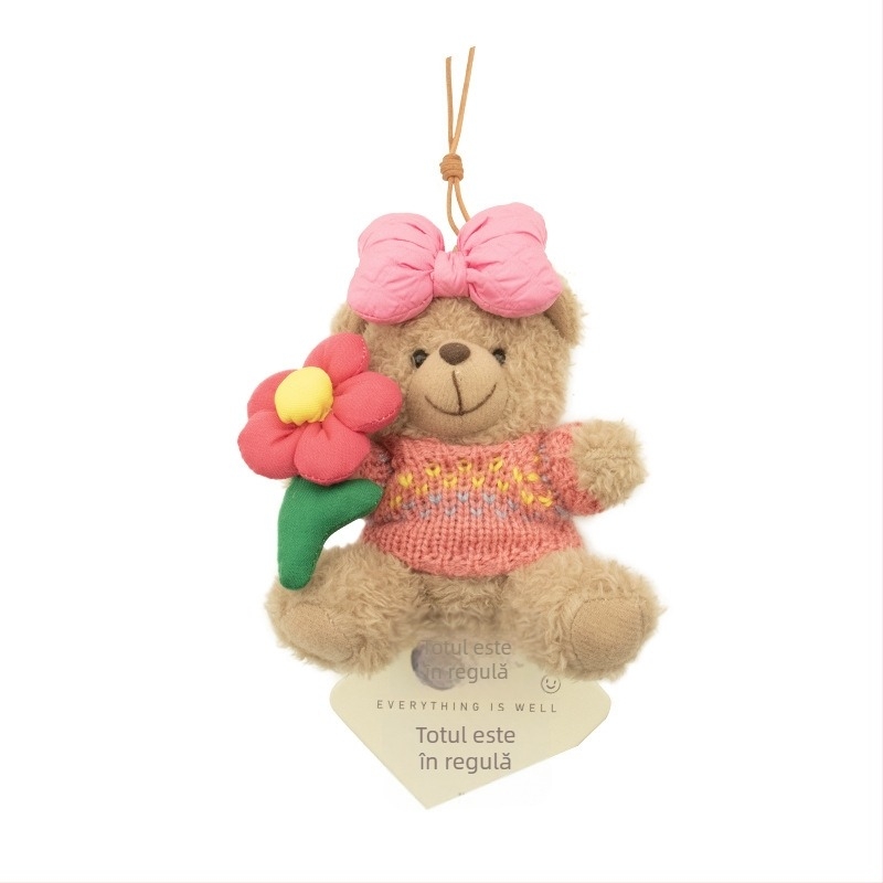 Pandantiv auto cu ursuleț plușat pentru aromaterapie, decor interior – stil desen animat, ornamente auto