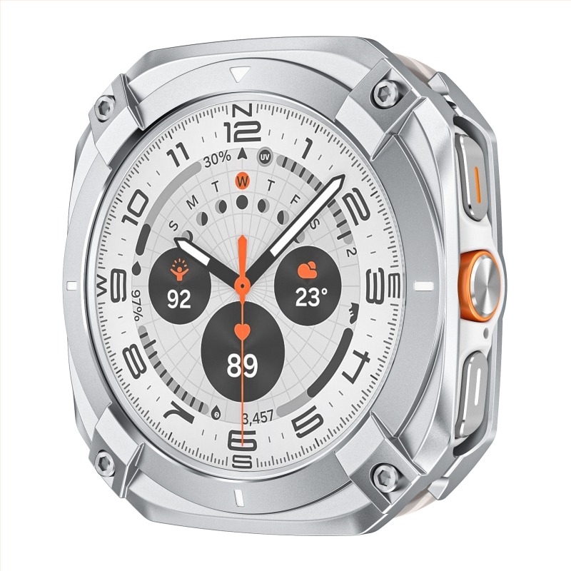 Carcasă Samsung pentru ceas — stil mecanic Cyber Metal, material: aliaj de zinc + PC, compatibil cu Samsung, greutate 17,5 g, brand Shadow Photography, lansare 2025.