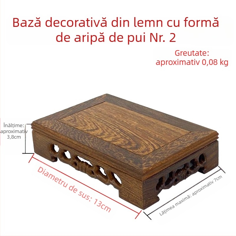 Bază clasică din lemn pentru sculptură, cu prelucrare personalizabilă, sculptură prin cioplire, pentru statuia Buddha, ceainic și ghivece