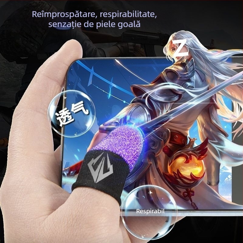 Mansete pentru degete pentru jocuri pe mobil, anti-transpirație și anti-derapare (PUBG Mobile)