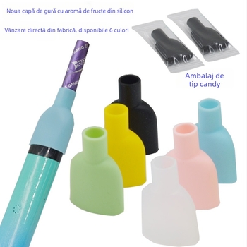 Capac din silicon pentru gură de țigară, reutilizabil, imprimare logo disponibilă, compatibil cu gurile Ruike generația a 4-a și a 5-a
