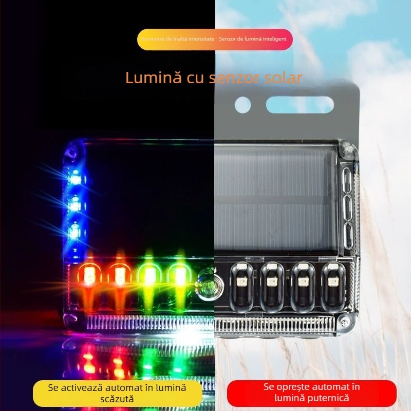 Lumină LED pentru ceață – lampă strob solar cu atingere, a patra generație; sursă LED; durată de viață 50.000 ore; pentru camioane mari, semi-remorci, remorci, utilaje, autobuze, motociclete