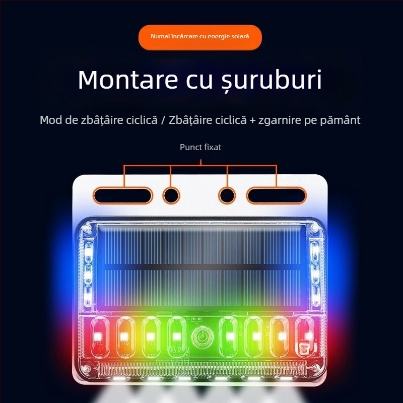 Lumină LED pentru ceață – lampă strob solar cu atingere, a patra generație; sursă LED; durată de viață 50.000 ore; pentru camioane mari, semi-remorci, remorci, utilaje, autobuze, motociclete