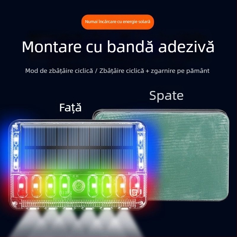 Lumină LED pentru ceață – lampă strob solar cu atingere, a patra generație; sursă LED; durată de viață 50.000 ore; pentru camioane mari, semi-remorci, remorci, utilaje, autobuze, motociclete