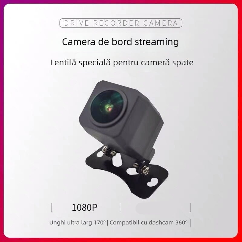 Camera de bord auto cu obiectiv spate streaming, 1080P, AHD, unghi de vizualizare 170°, model HF-AHD-5050J, alimentare 5V