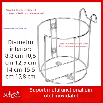 Suport auto din oțel inoxidabil pentru pahare, cu bază de încălzire și raft de depozitare fix