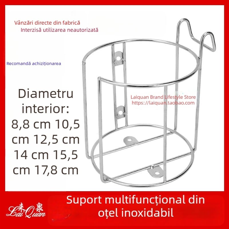 Suport auto din oțel inoxidabil pentru pahare, cu bază de încălzire și raft de depozitare fix
