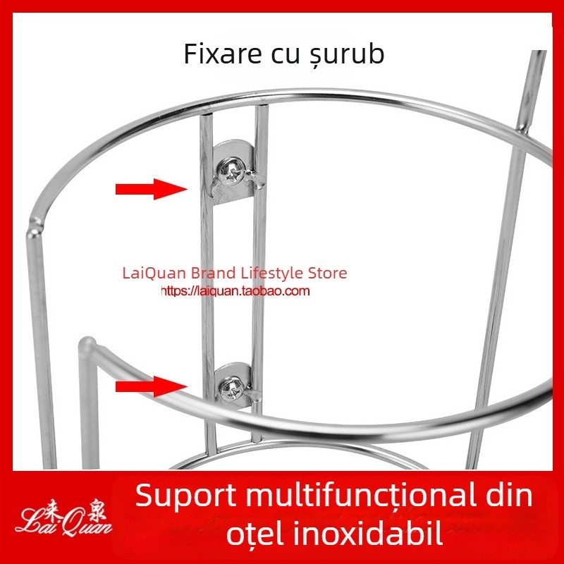 Suport auto din oțel inoxidabil pentru pahare, cu bază de încălzire și raft de depozitare fix