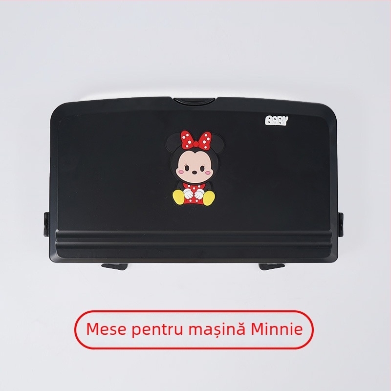 Masă pliabilă pentru banchetă auto cu spațiu de depozitare - McLaren E-21qw, placă artificială, montaj încastrat, funcție: pliere