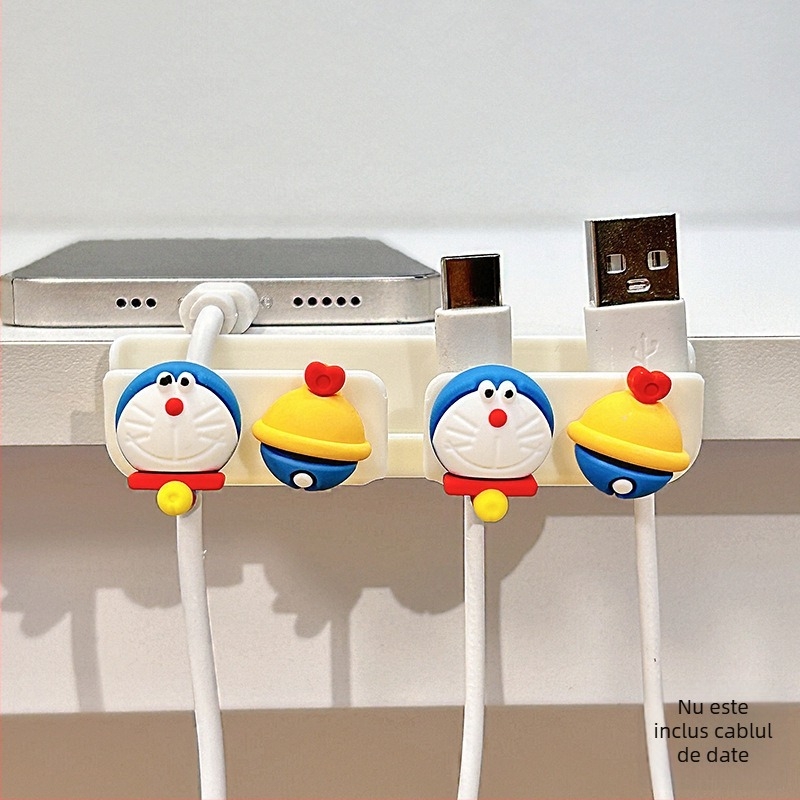 Organizator de cabluri pentru birou și lângă pat, stocarea cablurilor de date și de încărcare, material ABS