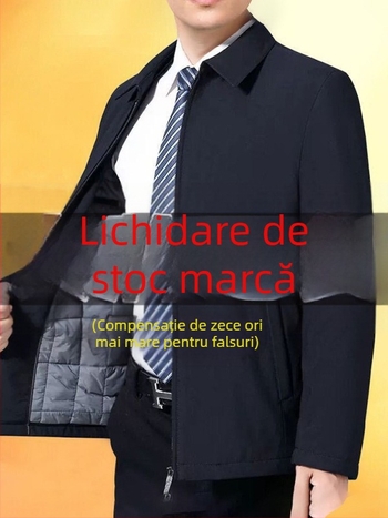 Geacă de bărbați pentru primăvară-toamnă, călduroasă, casual, cu glugă