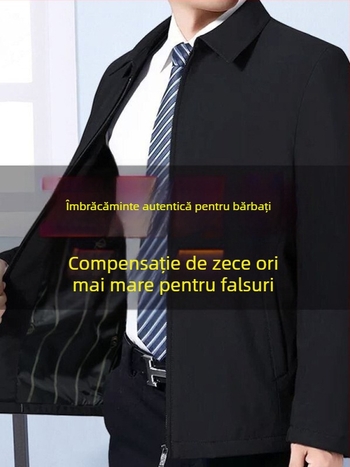 Geacă de bărbați pentru primăvară-toamnă, călduroasă, casual, cu glugă