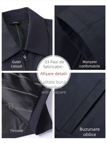 Geacă de bărbați pentru primăvară-toamnă, călduroasă, casual, cu glugă