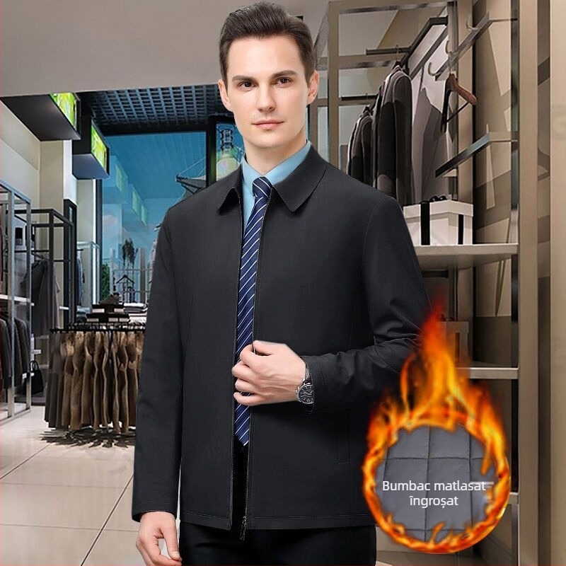 Geacă de bărbați pentru primăvară-toamnă, călduroasă, casual, cu glugă