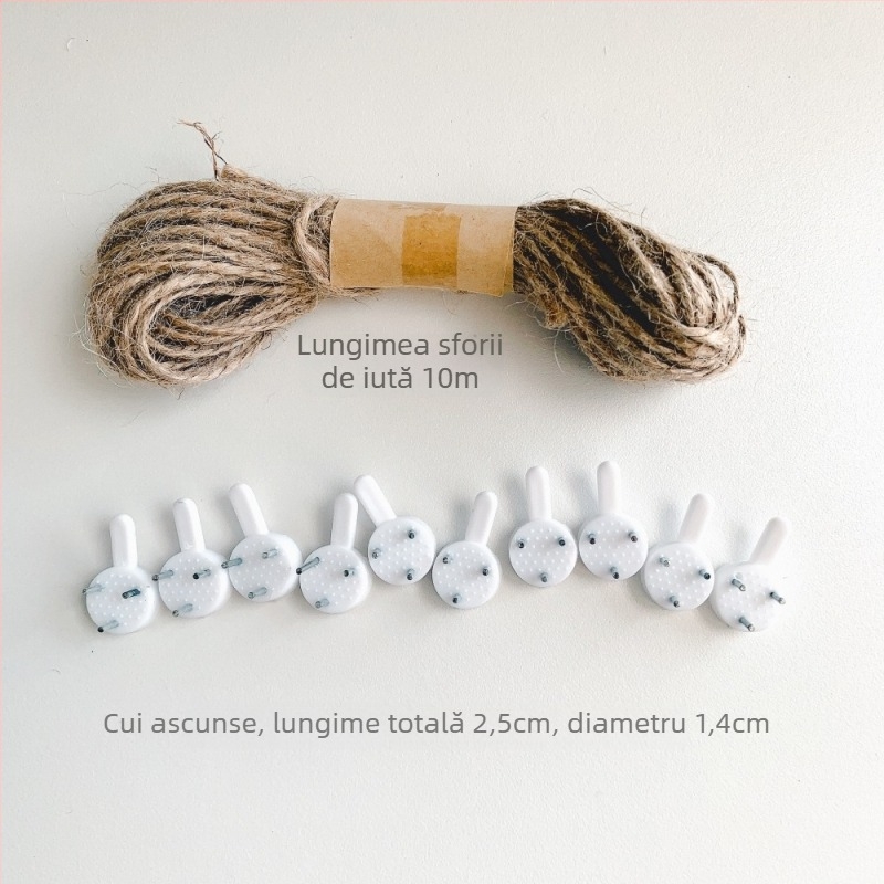 Clip foto din lemn cu sfoară de cânepă pentru montaj pe perete – ideal pentru fotografii în cameră și în sală de curs. Brand: Other; Material: Lemn; Tip produs: Hand ledger.