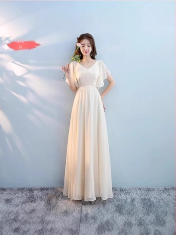 rochie de domnișoară de onoare, decolteu halter, fără mâneci, siluetă în formă de A, țesătură zbârcită, poliester