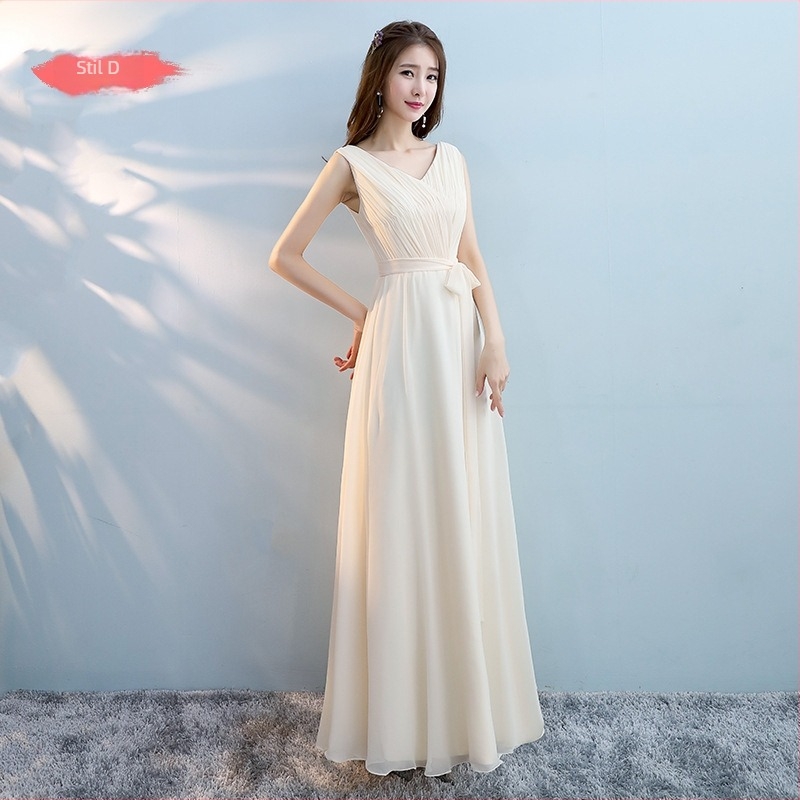 rochie de domnișoară de onoare, decolteu halter, fără mâneci, siluetă în formă de A, țesătură zbârcită, poliester