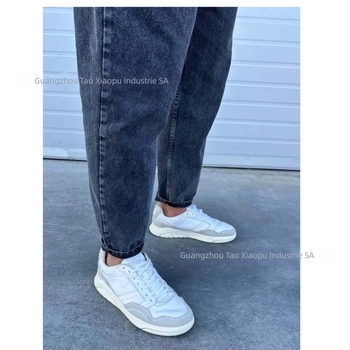 Jeansi pentru bărbați – croi drept lejer, lungime cropped, bumbac, talie medie, fermoar