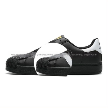 Adidași casual unisex pentru zi cu zi, din piele de bovine, talpă din cauciuc, șireturi frontale, branț textil (Vara 2024)