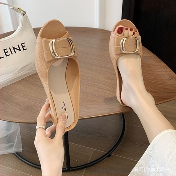 Pomegranate Flower Sandale de vară pentru femei, cataramă pătrată, partea superioară PVC și talpă PVC, talpă injectată, uscare rapidă și antiderapante