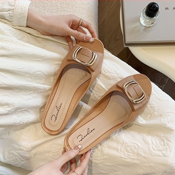 Pomegranate Flower Sandale de vară pentru femei, cataramă pătrată, partea superioară PVC și talpă PVC, talpă injectată, uscare rapidă și antiderapante