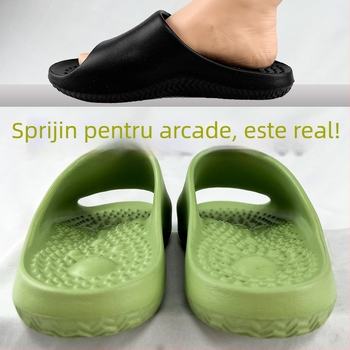 Papuci de masaj cu sprijin pentru arc pentru adulți – talpă EVA, respirabile, anti-derapare, masaj cu puncte acupunturale, pentru interior/exterior