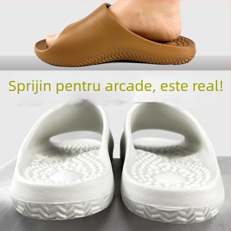 Papuci de masaj cu sprijin pentru arc pentru adulți – talpă EVA, respirabile, anti-derapare, masaj cu puncte acupunturale, pentru interior/exterior