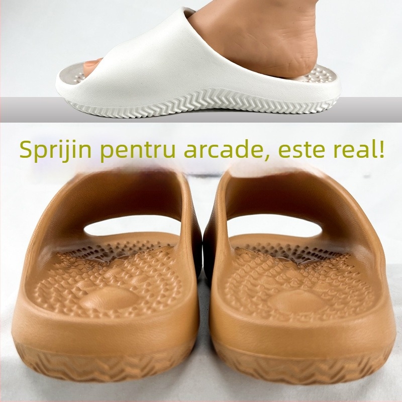 Papuci de masaj cu sprijin pentru arc pentru adulți – talpă EVA, respirabile, anti-derapare, masaj cu puncte acupunturale, pentru interior/exterior