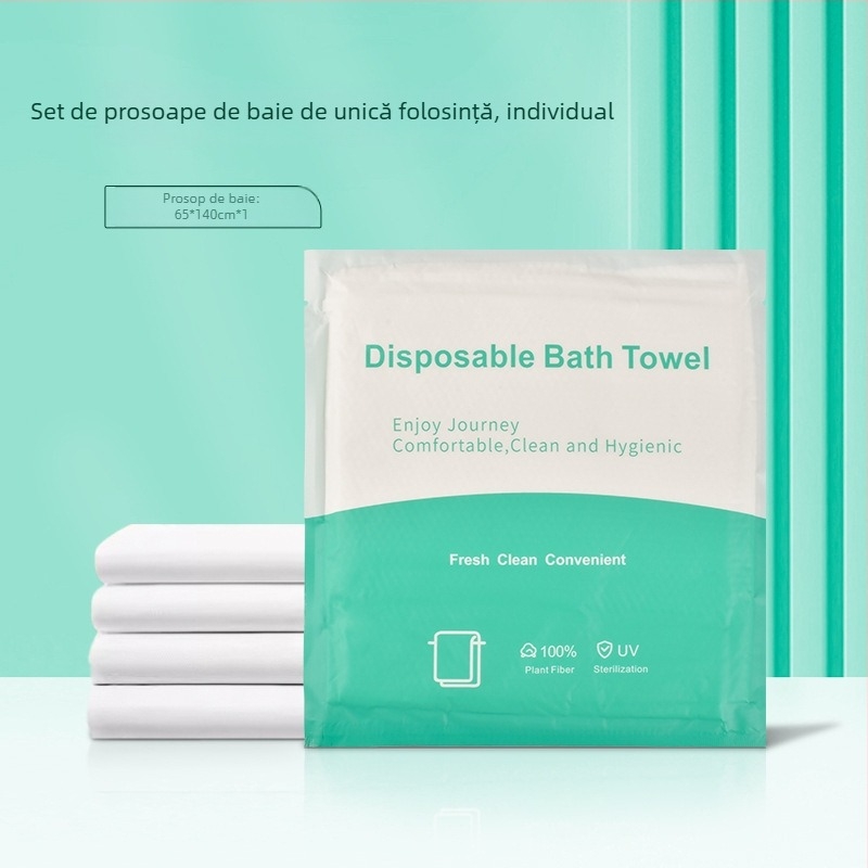 Set de pat de unică folosință pentru hotel, din material nețesut, patru piese