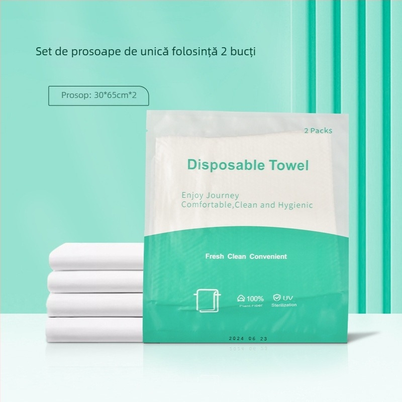 Set de pat de unică folosință pentru hotel, din material nețesut, patru piese