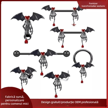 Set de piercing pentru buric – oțel inoxidabil, unisex, stil animale/zodii, placare electrolitică, bijuterii din mai multe piese