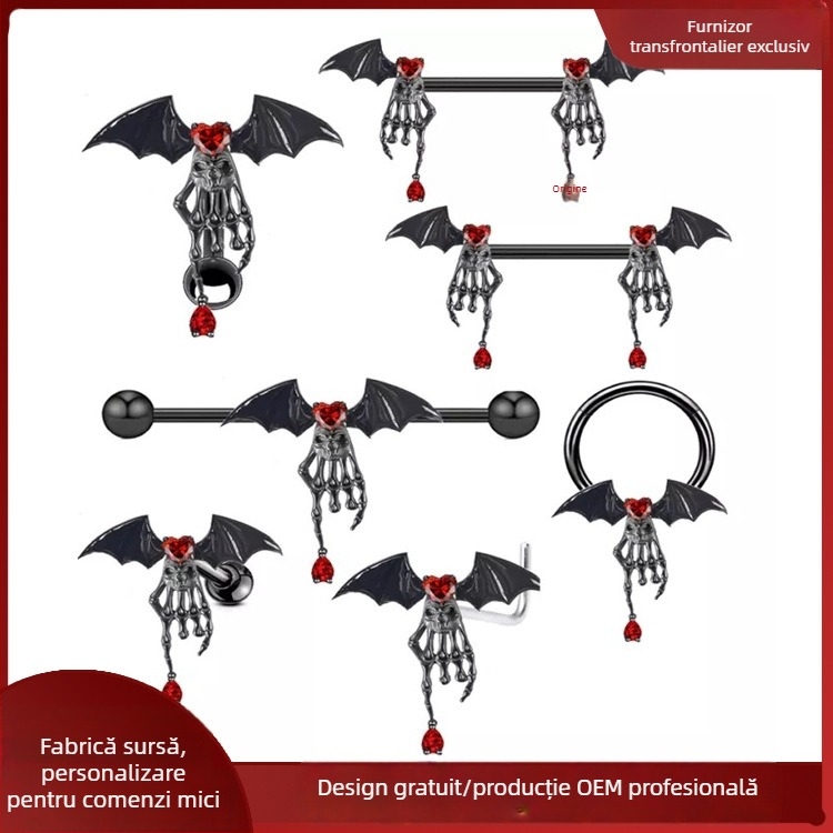 Set de piercing pentru buric – oțel inoxidabil, unisex, stil animale/zodii, placare electrolitică, bijuterii din mai multe piese