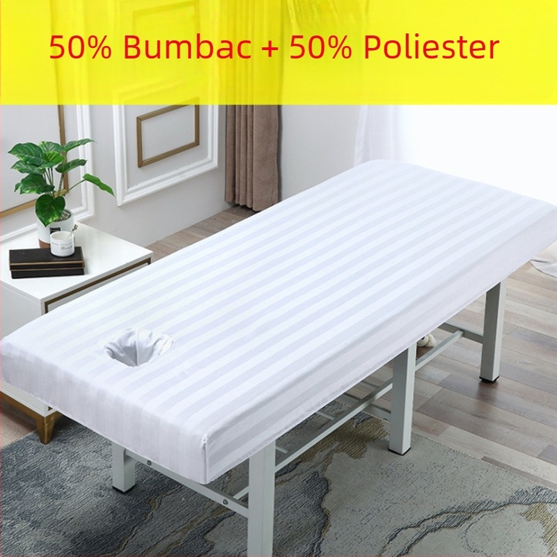 Cearșaf cu elastic pentru pat, 100% bumbac, model în dungi, țesătură satin, imprimare reactivă și vopsire, densitatea țesăturii 140x110