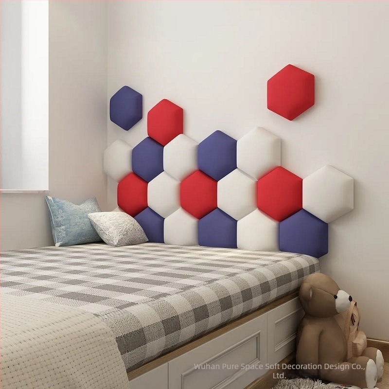 Panou de perete Tatami moale pentru marginea patului copiilor — bară de protecție, personalizare disponibilă, Baker Cloud (Material: Piele sintetică moale; Stil: Simplitate modernă; Personalizare: Da)