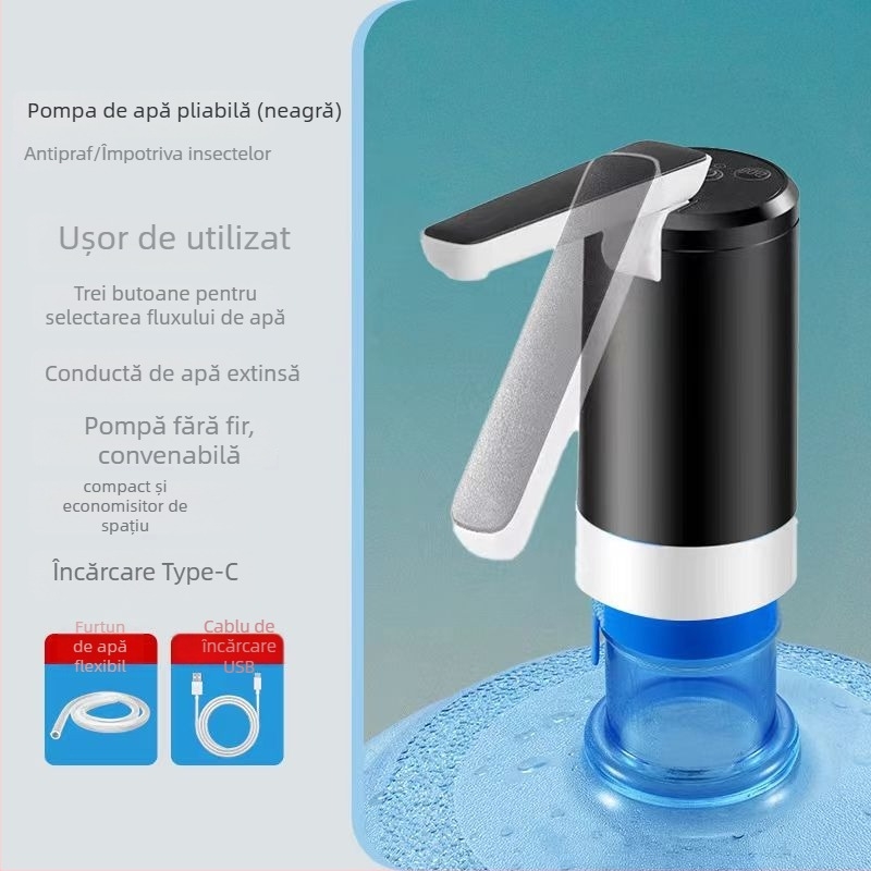 Dispenser electric de apă pentru uz casnic, sistem de presiune automată pentru apă minerală, Model 076, 5V, 4W, Carcasă PP, Pornire prin atingere