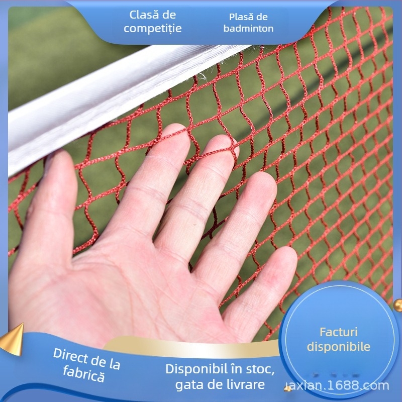 Plasă de badminton, standard, pentru dublu profesionist, pliabilă și portabilă, pentru interior și exterior