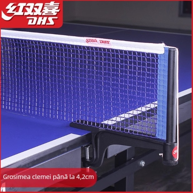 Stand pentru plasă de tenis de masă (Material: fibre de bumbac; Greutate: 1700 g; Brand: Double Happiness; Potrivit pentru badminton și tenis; Categoria: stand pentru plasă de tenis de masă)