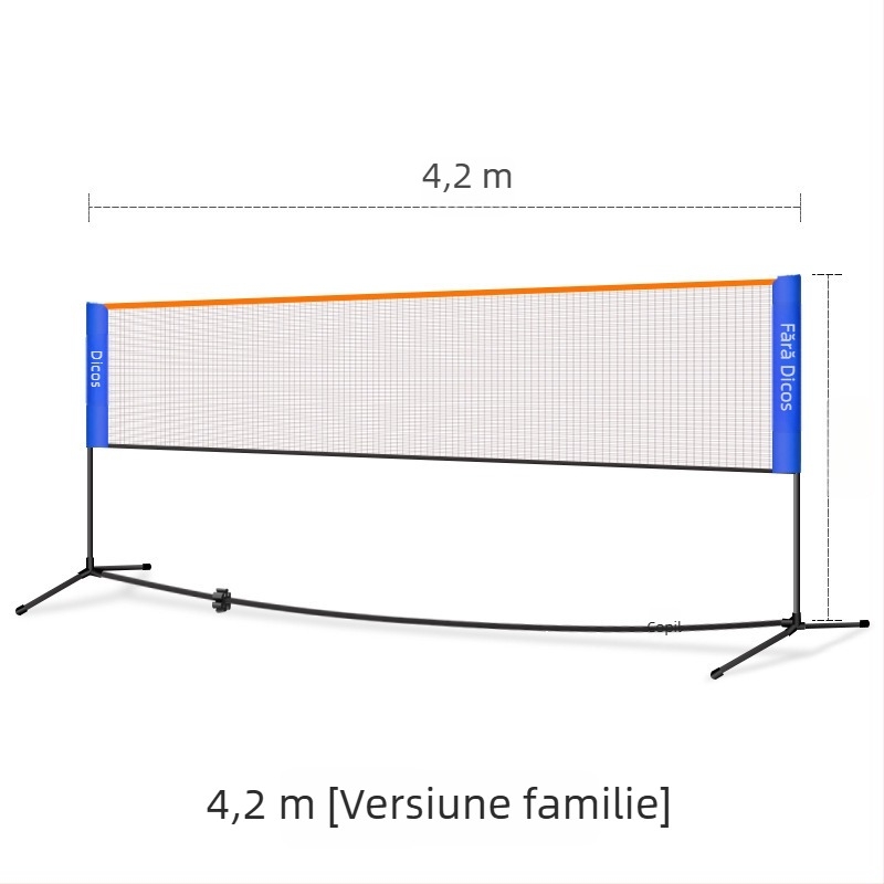 Cadru de plasă badminton – portabil, pliabil pentru competiții în aer liber, aliaj de aluminiu, brand Dicos, etichetare privată disponibilă