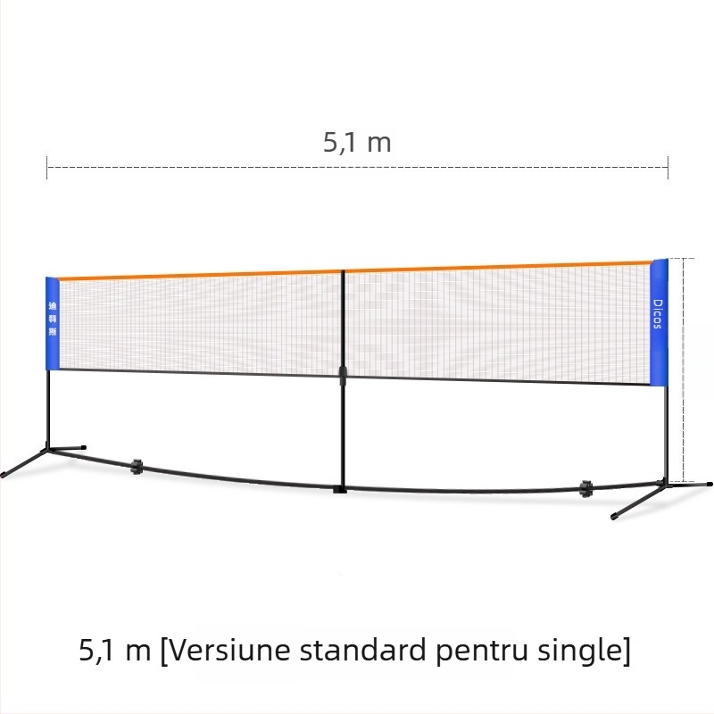 Cadru de plasă badminton – portabil, pliabil pentru competiții în aer liber, aliaj de aluminiu, brand Dicos, etichetare privată disponibilă