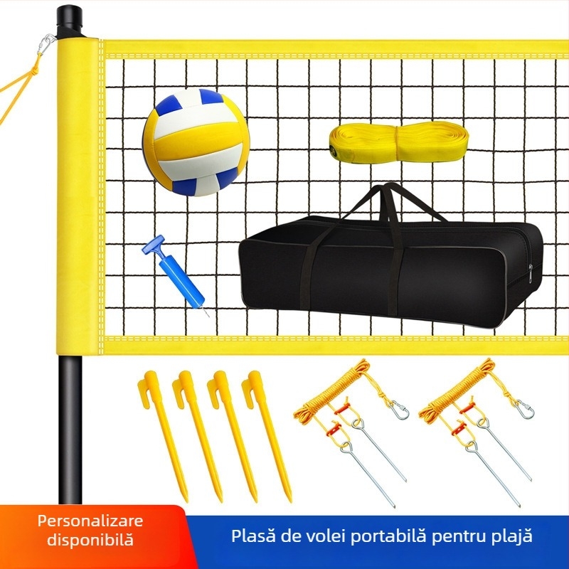 Set portabil de plasă pentru volei: structură din nylon, poliester și PVC; cadrul din aliaj de aluminiu, componente din oțel; personalizare disponibilă; marcă Hengfeng Ruichuang