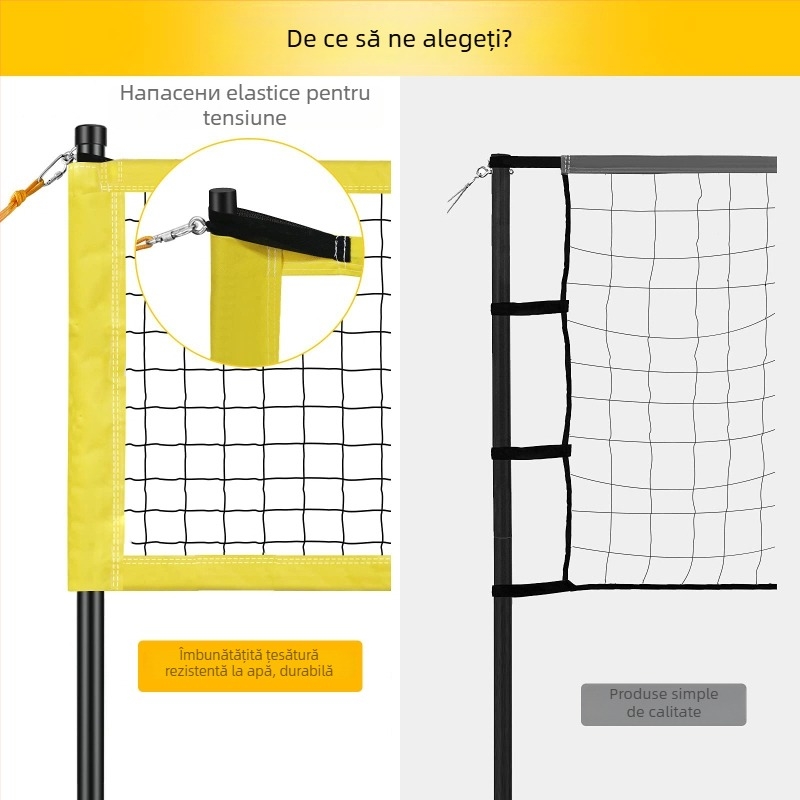 Set portabil de plasă pentru volei: structură din nylon, poliester și PVC; cadrul din aliaj de aluminiu, componente din oțel; personalizare disponibilă; marcă Hengfeng Ruichuang